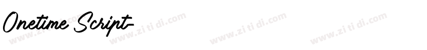 Onetime Script字体转换